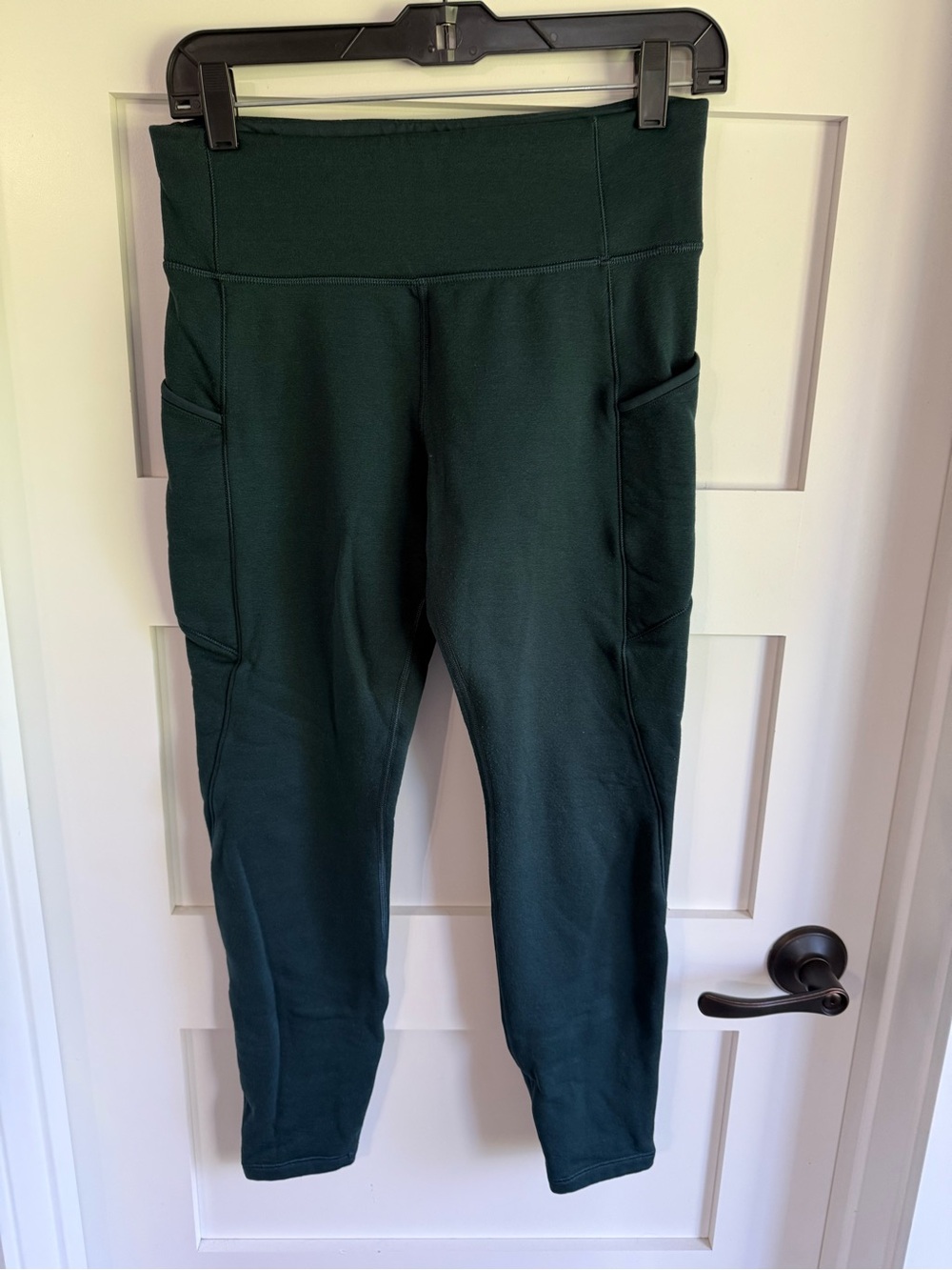 Athleta Altitude Fleece Limed Leggings - Pine Green